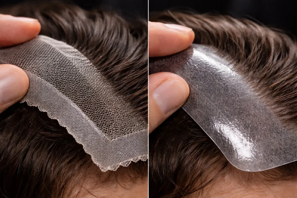 Le choix du matériau : tulle ou polyuréthane, le match pour votre front